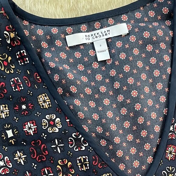 Derek Lam 10 Crosby Bandana Print Sleeveless Silk Blouse - Picture 9 of 9